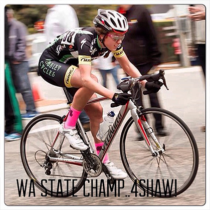 Sarah Tucknott 4SHAW supported rider winning WA state champs 2013