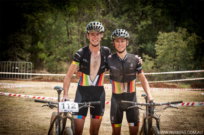 The 4SHAW Dyad racing the 2015 Australian Mountain Bike Championships